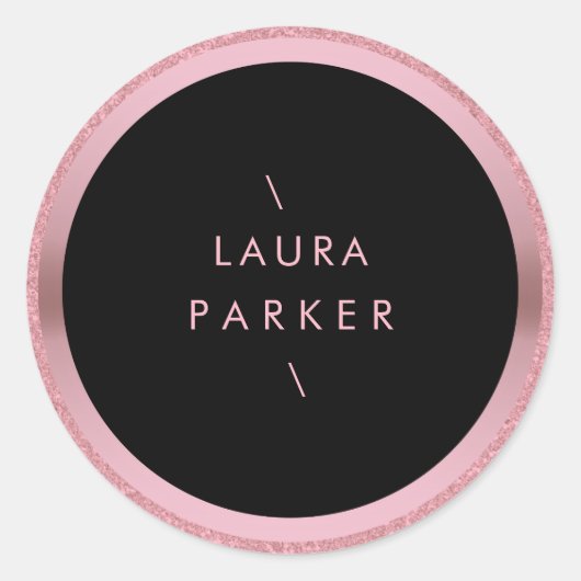 Sticker Rond Rose Cercle d'or Cercle Parties scintillant Cercle (Devant)