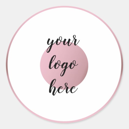 Sticker Rond Rose Cercle d'or Cercles Bordure Parties scintilla (Devant)