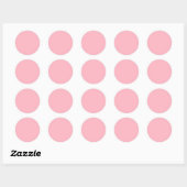 Sticker Rond Rose cerise en fleur (Feuille)