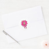 Sticker Rond Rose chaud (Enveloppe)