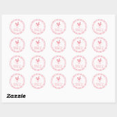 Sticker Rond Rose Chaud Enterrement de Vie de Jeune Fille Weste (Feuille)