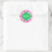Sticker Rond Rose Chaud Wt Marocain #5 Émeraude 3 Monogramme In (Sac)
