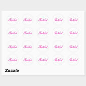 Sticker Rond Rose chiche (Feuille)