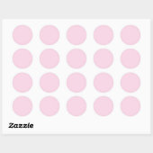 Sticker Rond Rose clair (Feuille)