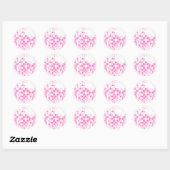Sticker Rond Rose Clair Disco Boogie (Feuille)