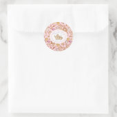 Sticker rond rose classique de cuisine mignonne (Sac)