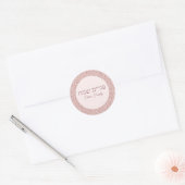 Sticker Rond Rose classique Parties scintillant rose Hébreu Hap (Enveloppe)
