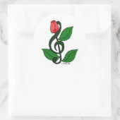 Sticker Rond Rose Clef (Sac)