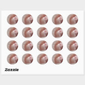 Sticker Rond Rose Cloud Invitations Mariages Phoques (Feuille)