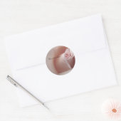 Sticker Rond Rose Cloud Invitations Mariages Phoques (Enveloppe)