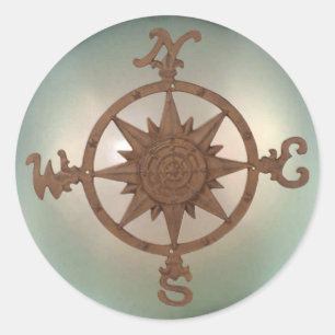Sticker Rond Rose Compass 2