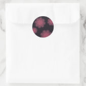 Sticker Rond Rose, cool, tendance, abstraction de fleurs modern (Sac)