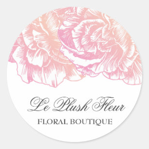 Sticker Rond Rose crémeux de 311 Le Plush Fleur