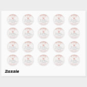 Sticker Rond Rose Cupcake Parties scintillant or Drift Boulange (Feuille)