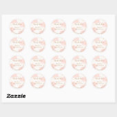 Sticker Rond Rose Cute Nuage Neuf Fille Douche bébé (Feuille)
