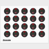 Sticker Rond Rose d'Amour Infini (Feuille)