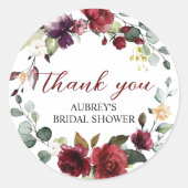 Sticker rond Rose de Bourgogne (Devant)