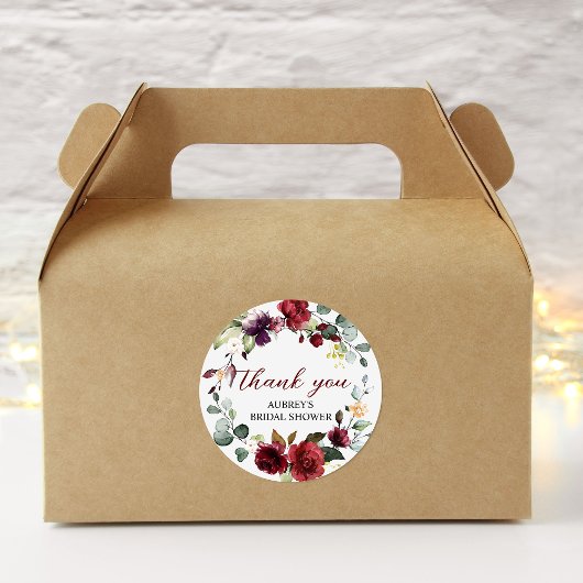 Sticker rond Rose de Bourgogne