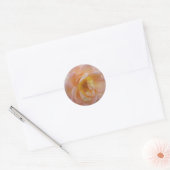 Sticker Rond Rose de couleur pêche (Enveloppe)