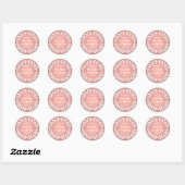 Sticker Rond Rose de courge Laurel simple Merci de  d'huile (Feuille)
