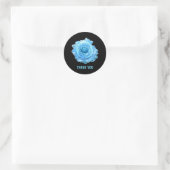 Sticker Rond Rose de glace bleu (Sac)
