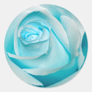 Sticker Rond Rose de glace Terquoise