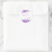 Sticker Rond Rose de Greenery Florale Violette Chic pour Baby S (Sac)