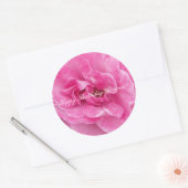 Sticker Rond Rose de jardin rose (Enveloppe)