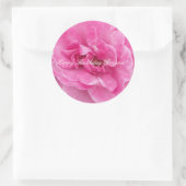 Sticker Rond Rose de jardin rose (Sac)