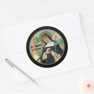 Sticker Rond Rose de Lima (Détail; K 48)