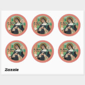 Sticker Rond Rose de Lima (Détail; K 48) (Feuille)