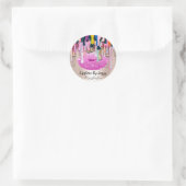 Sticker Rond Rose de maquillage Lipgloss (Sac)