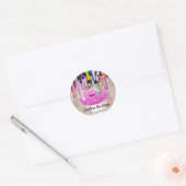 Sticker Rond Rose de maquillage Lipgloss (Enveloppe)