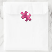 Sticker Rond Rose de morceau de puzzle d'autisme (Sac)
