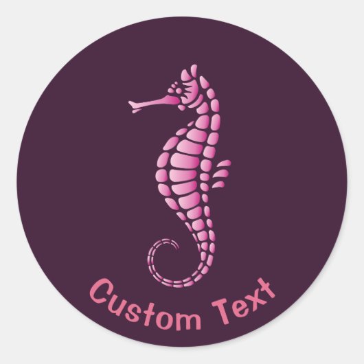 Sticker Rond Rose de Seahorse (Devant)
