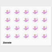Sticker Rond Rose de Techo (Feuille)