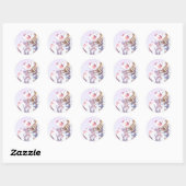 Sticker Rond Rose de Versailles (Feuille)