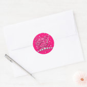 Sticker Rond Rose Demande-moi comment obtenir des bijoux de cou (Enveloppe)