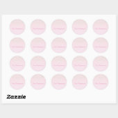 Sticker Rond Rose, Dentelle Blanche, Religieuse (Feuille)