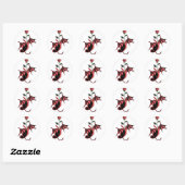 Sticker Rond Rose Dragon (Feuille)