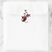 Sticker Rond Rose Dragon (Sac)