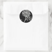Sticker Rond Rose en noir (Sac)