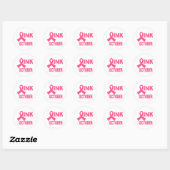 Sticker Rond Rose en octobre (Feuille)