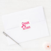 Sticker Rond Rose en octobre (Enveloppe)