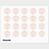 Sticker Rond Rose et or | Parti de la retraite moderne Favorise (Feuille)