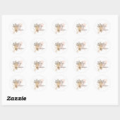Sticker Rond Rose et or trente 30 et fabuleux (Feuille)