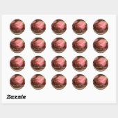 Sticker Rond Rose et perles (Feuille)