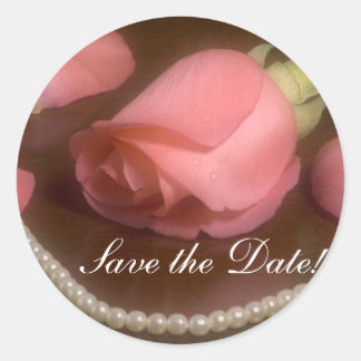 Sticker Rond Rose et perles
