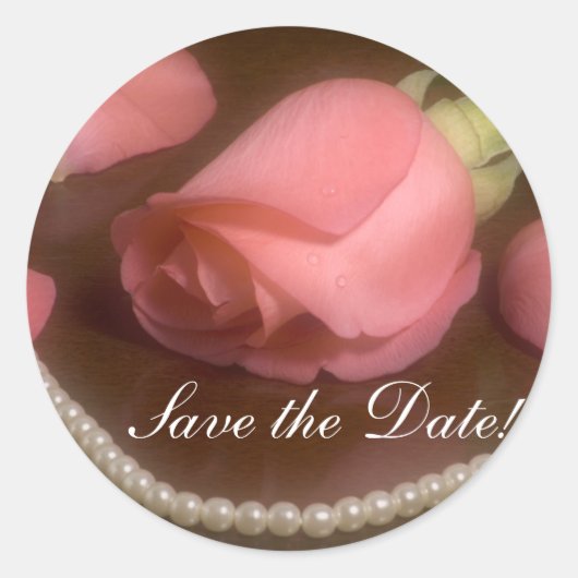 Sticker Rond Rose et perles (Devant)