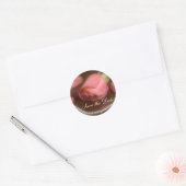 Sticker Rond Rose et perles (Enveloppe)